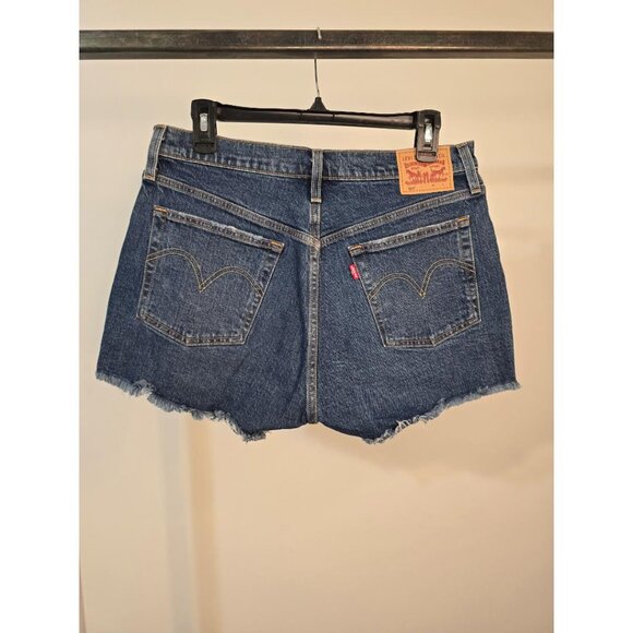 Levi 501 Button Fly Cuttoff Blue Jean Shorts 31 - Picture 4 of 5
